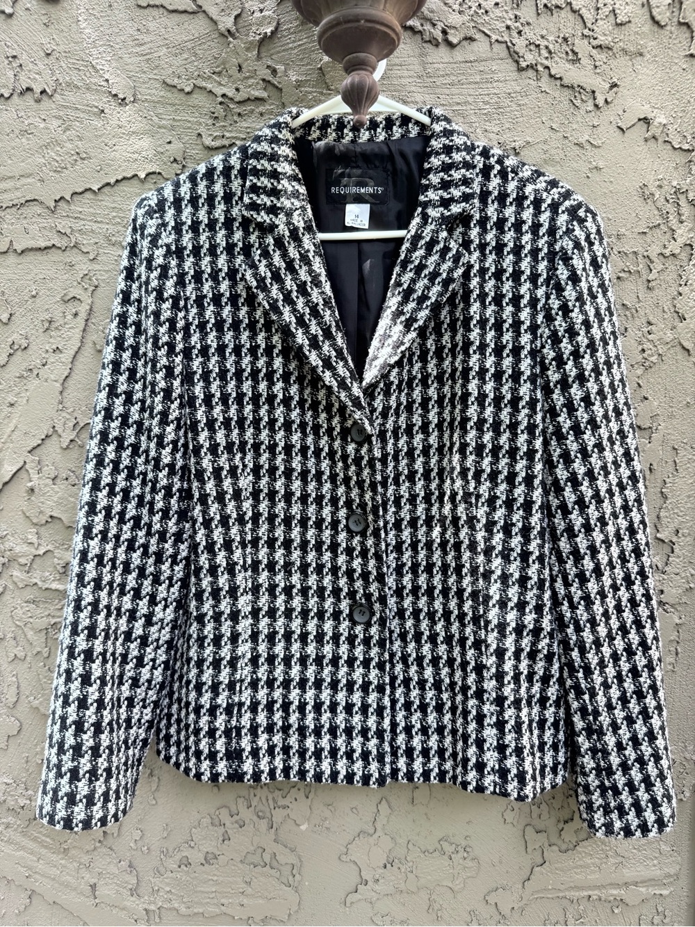 Requirements tweed houndstooth blazer Size 14 - Picture 2 of 12